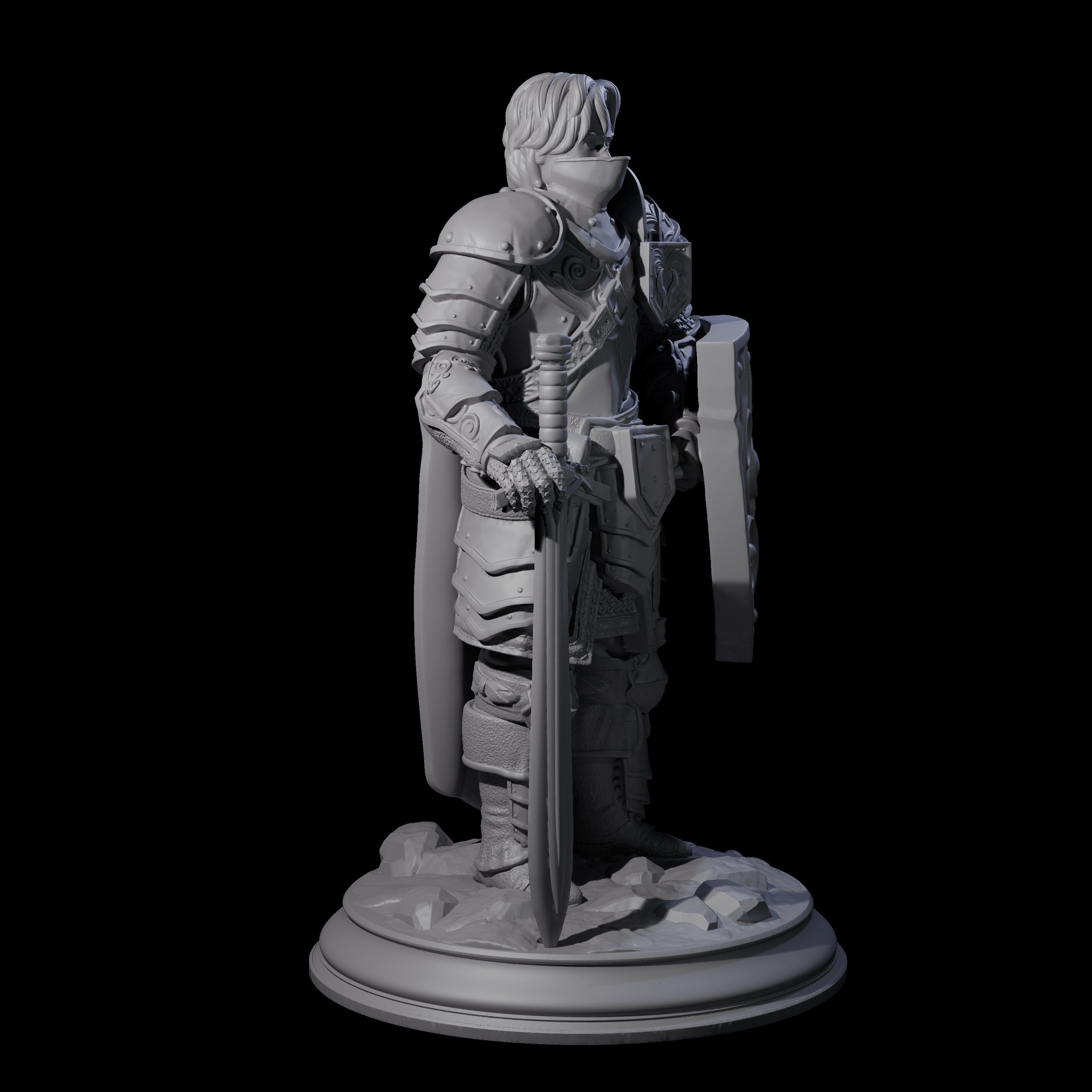 Prepared Young Knight Miniature for Dungeons and Dragons, Pathfinder or other TTRPGs