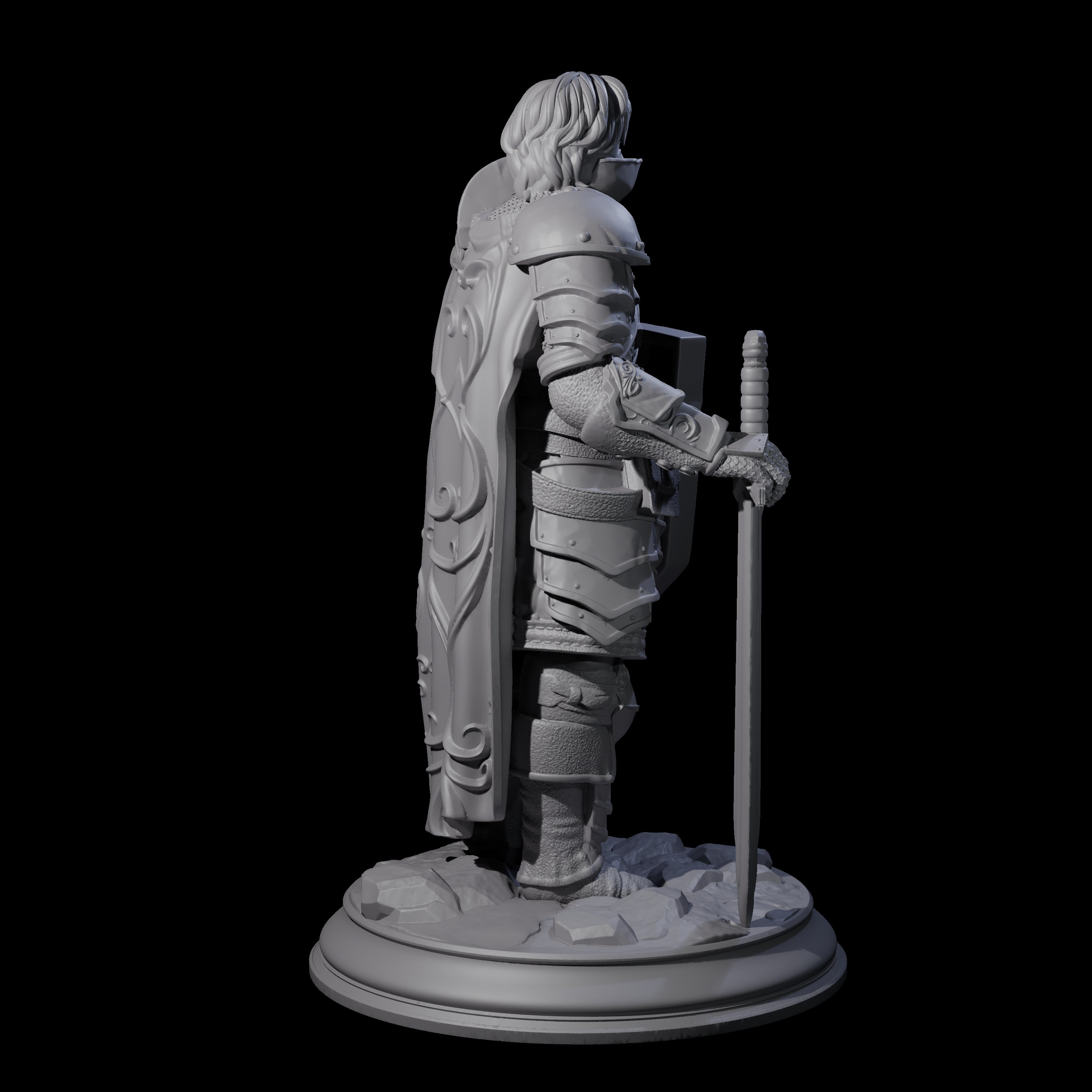 Prepared Young Knight Miniature for Dungeons and Dragons, Pathfinder or other TTRPGs