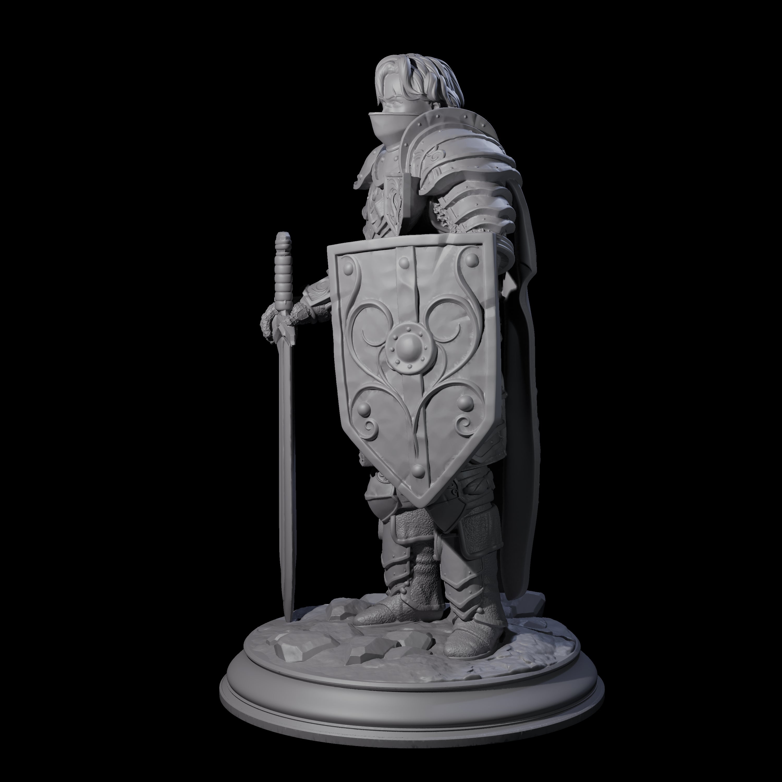 Prepared Young Knight Miniature for Dungeons and Dragons, Pathfinder or other TTRPGs