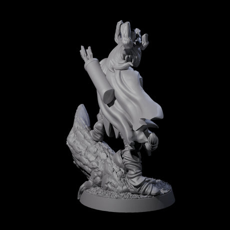 Preparing to Fire Wood Elf with Mask Miniature for Dungeons and Dragons, Pathfinder or other TTRPGs