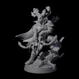 Preparing to Fire Wood Elf with Mask Miniature for Dungeons and Dragons, Pathfinder or other TTRPGs
