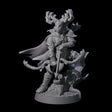 Preparing to Fire Wood Elf with Mask Miniature for Dungeons and Dragons, Pathfinder or other TTRPGs