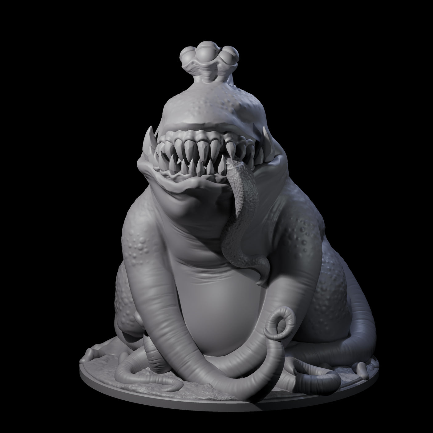Pretty Dumb Froghemoth Behemoth Miniature for Dungeons and Dragons, Pathfinder or other TTRPGs