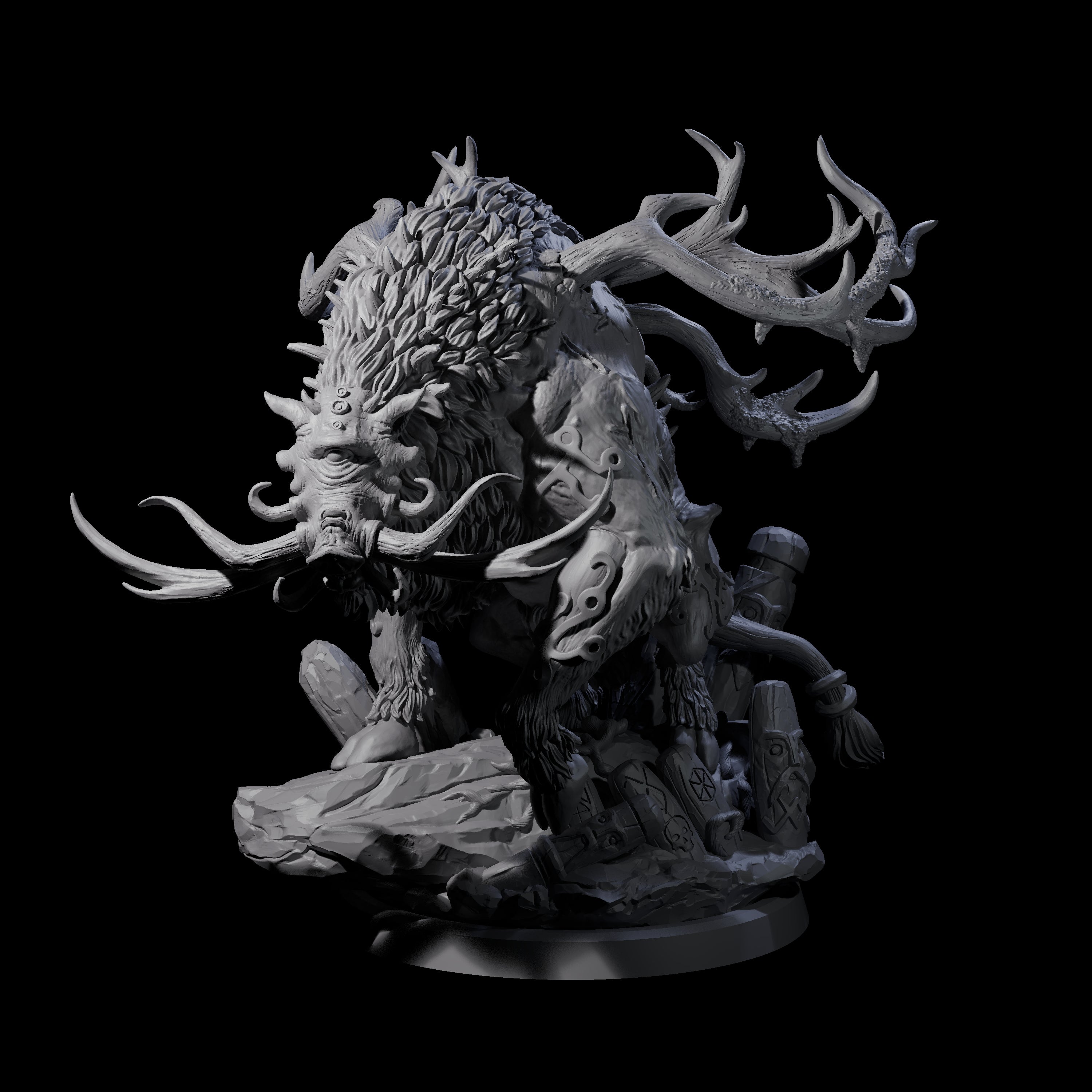 Primal Forest Beast of the Green Wastes A Miniature for Dungeons and Dragons, Pathfinder or other TTRPGs