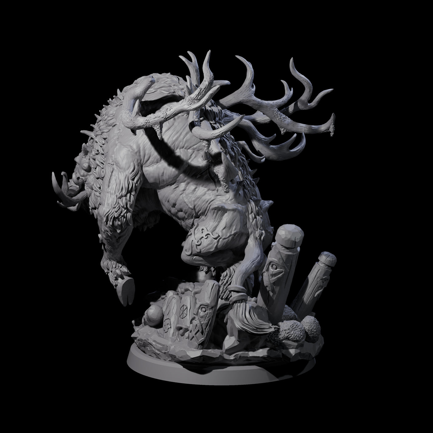 Primal Forest Beast of the Green Wastes A Miniature for Dungeons and Dragons, Pathfinder or other TTRPGs