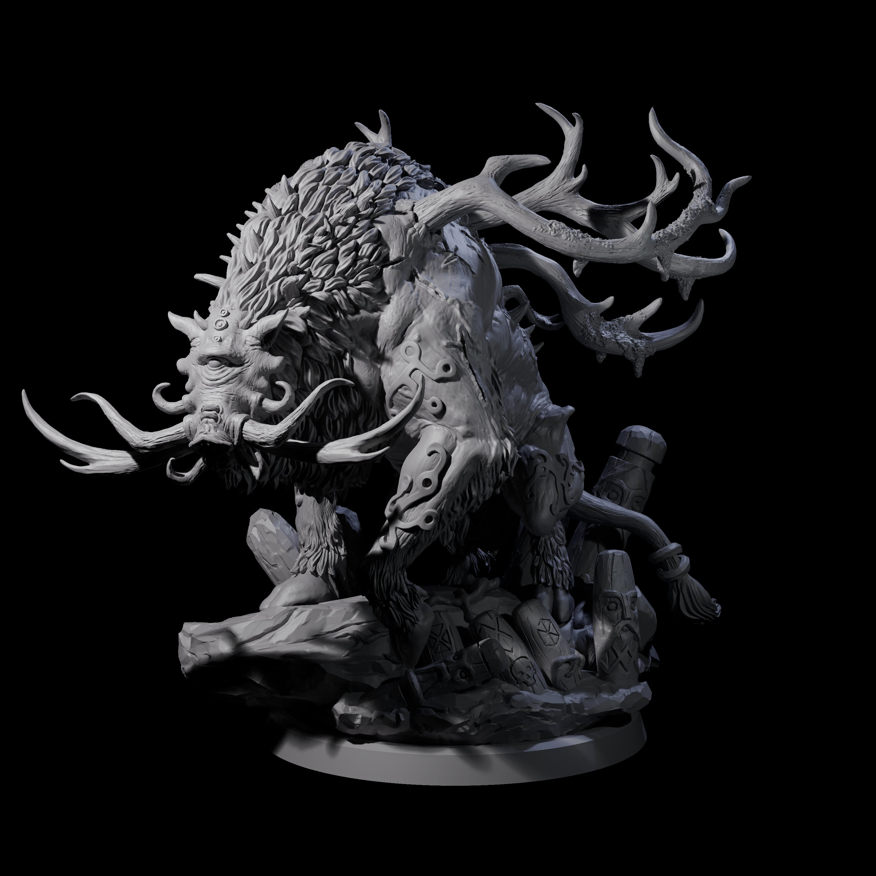 Primal Forest Beast of the Green Wastes A Miniature for Dungeons and Dragons, Pathfinder or other TTRPGs