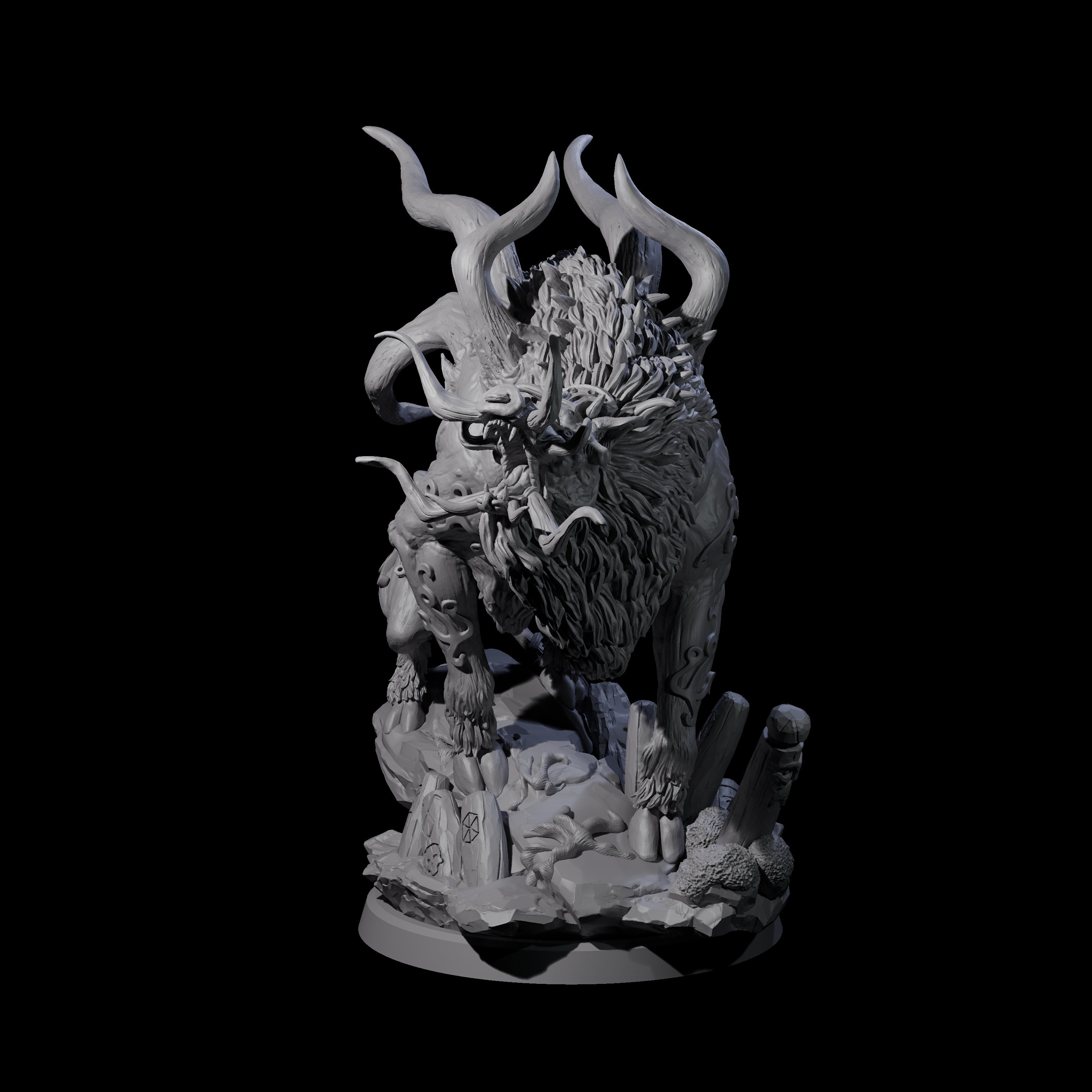 Primal Forest Beast of the Green Wastes B Miniature for Dungeons and Dragons, Pathfinder or other TTRPGs