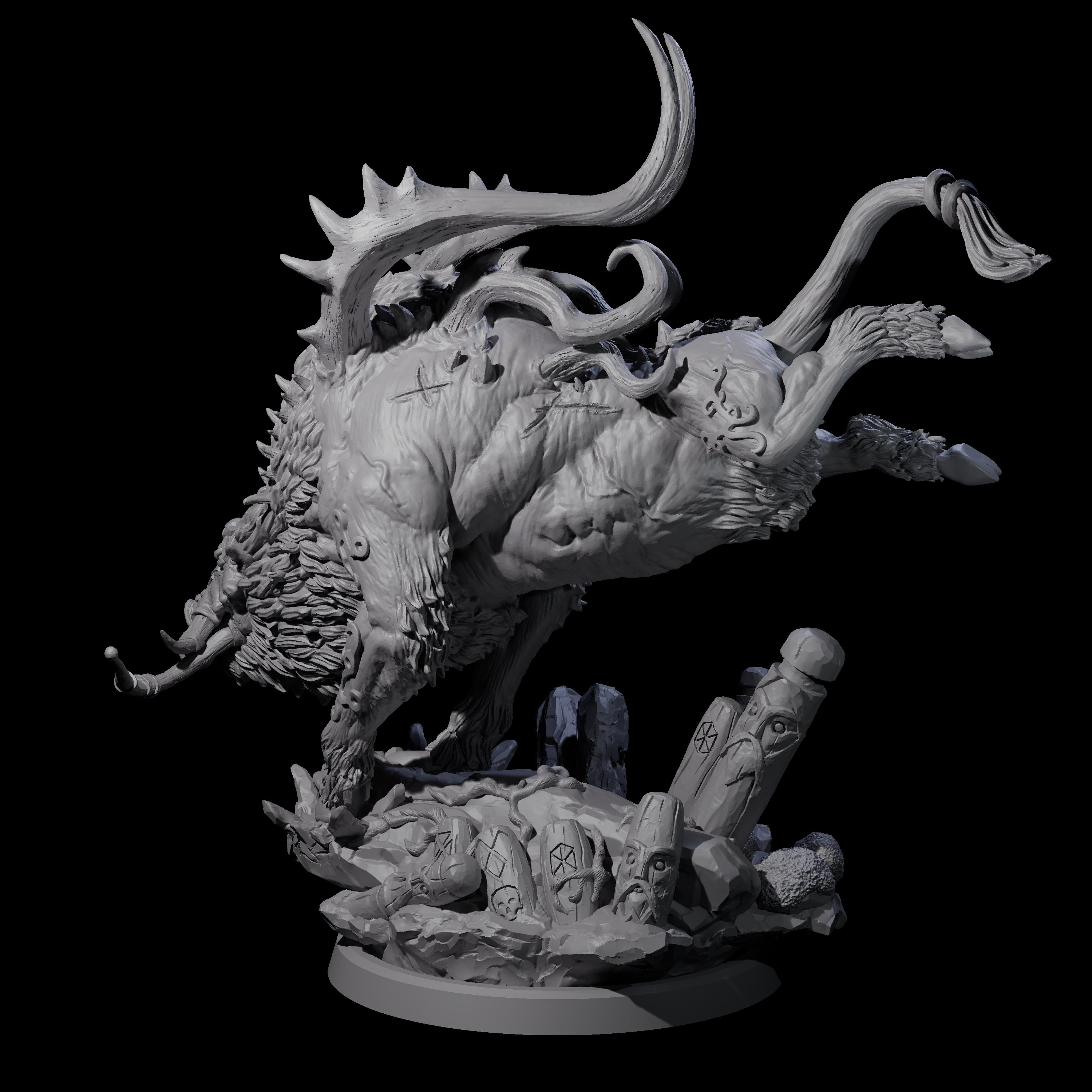 Primal Forest Beast of the Green Wastes C Miniature for Dungeons and Dragons, Pathfinder or other TTRPGs