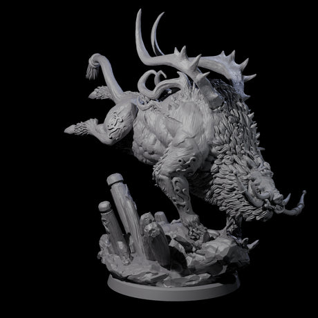 Primal Forest Beast of the Green Wastes C Miniature for Dungeons and Dragons, Pathfinder or other TTRPGs
