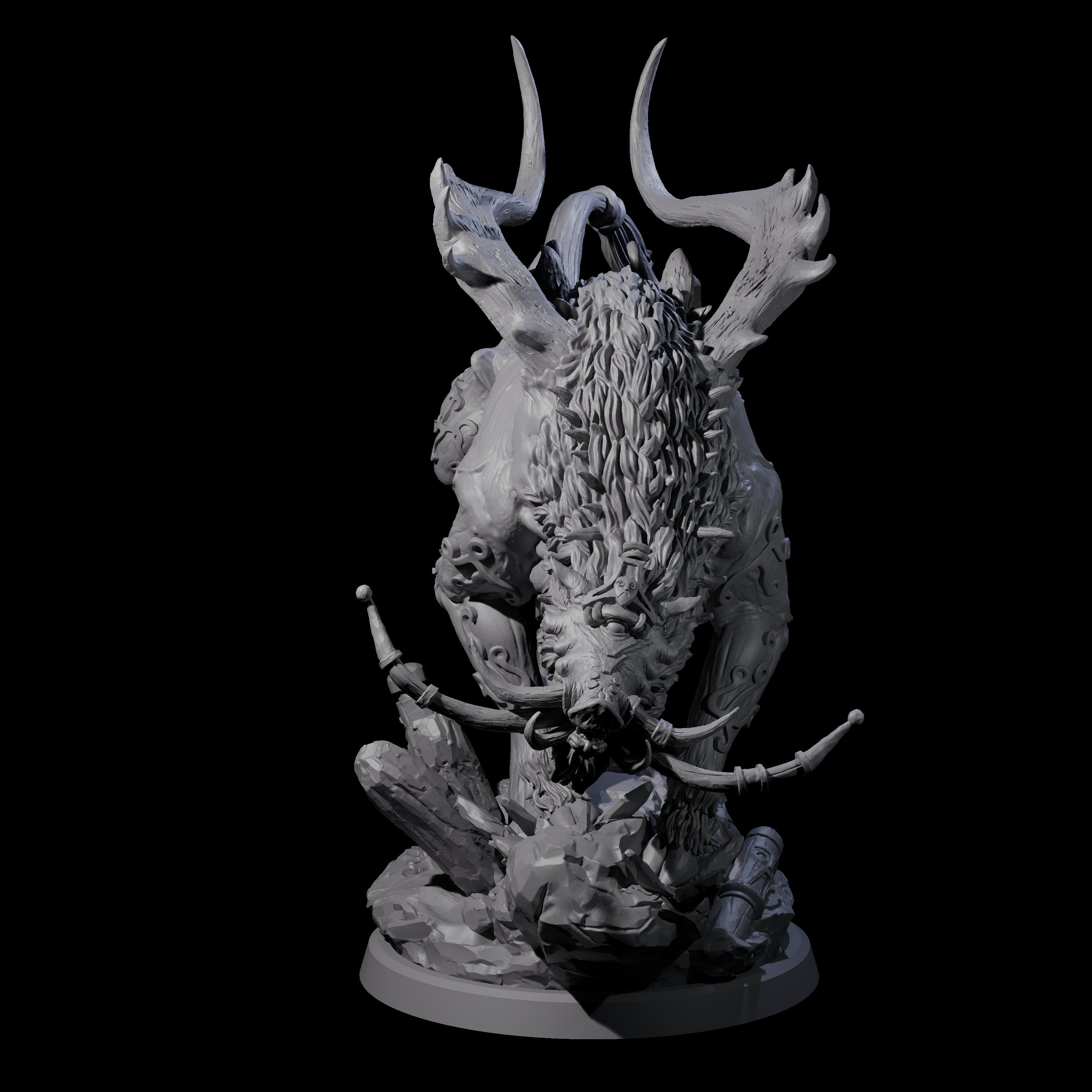 Primal Forest Beast of the Green Wastes C Miniature for Dungeons and Dragons, Pathfinder or other TTRPGs