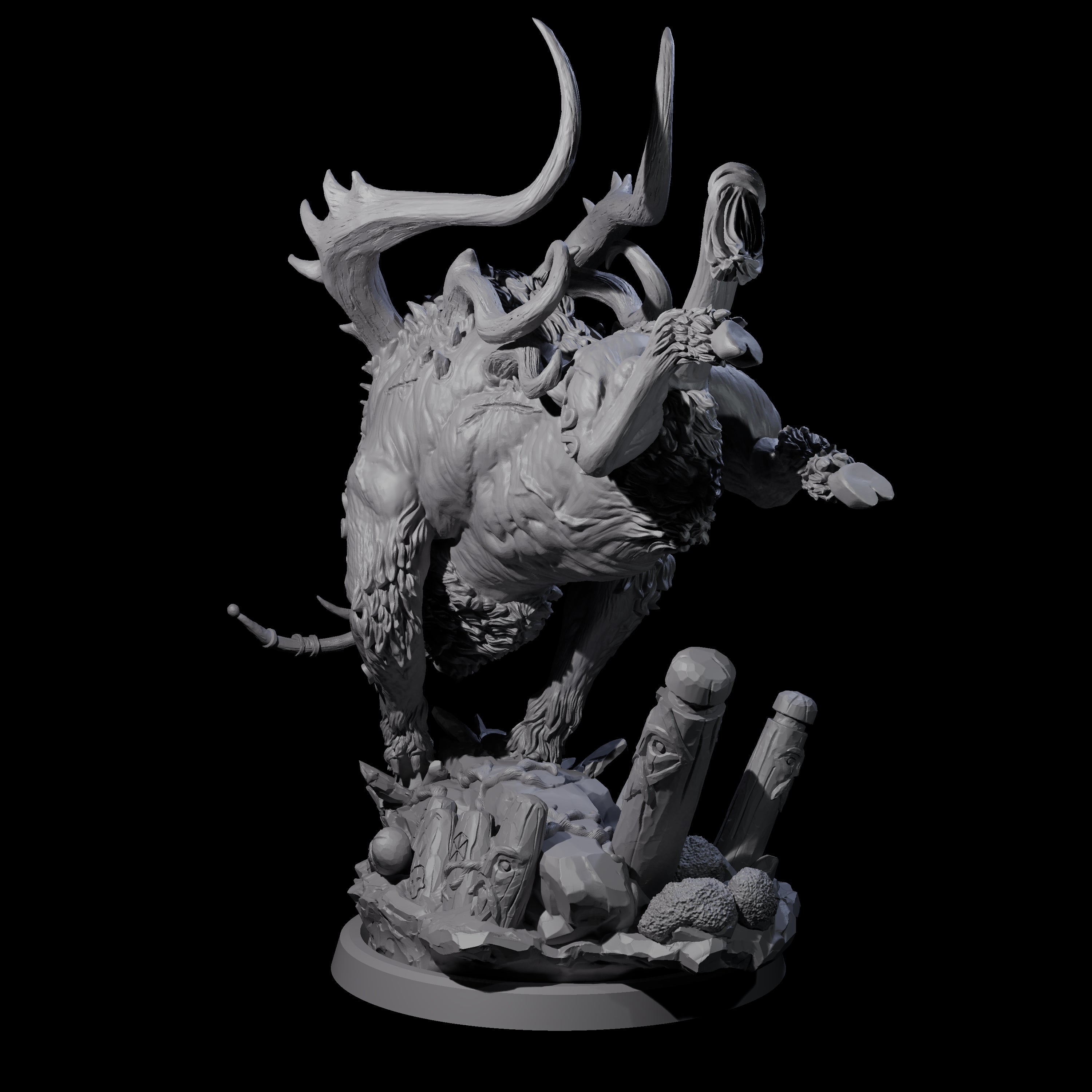 Primal Forest Beast of the Green Wastes C Miniature for Dungeons and Dragons, Pathfinder or other TTRPGs