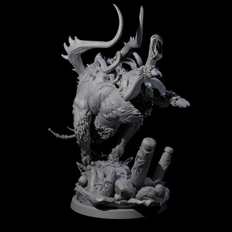 Primal Forest Beast of the Green Wastes C Miniature for Dungeons and Dragons, Pathfinder or other TTRPGs