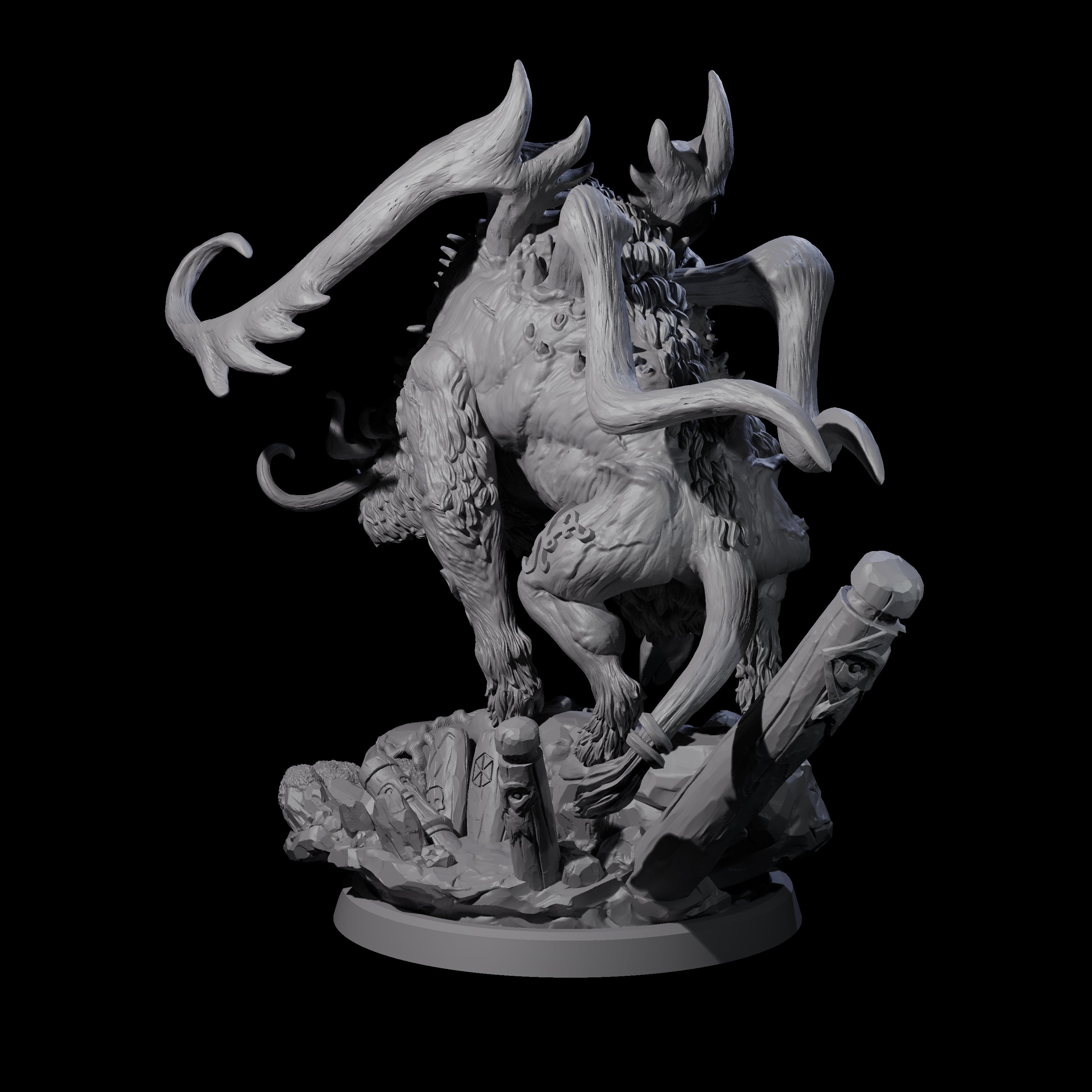 Primal Forest Beast of the Green Wastes D Miniature for Dungeons and Dragons, Pathfinder or other TTRPGs