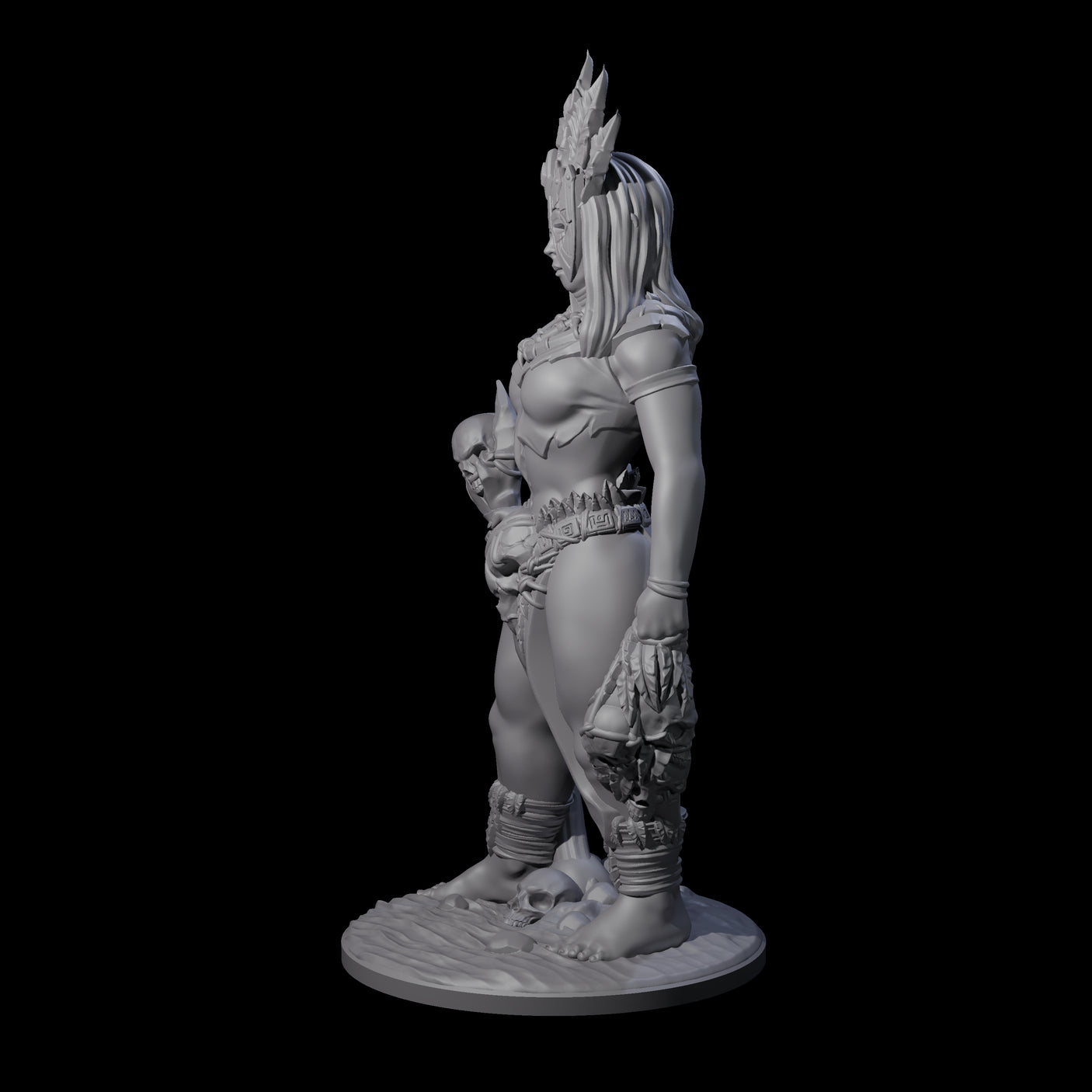 Primal Human Ritualist Miniature for Dungeons and Dragons, Pathfinder or other TTRPGs