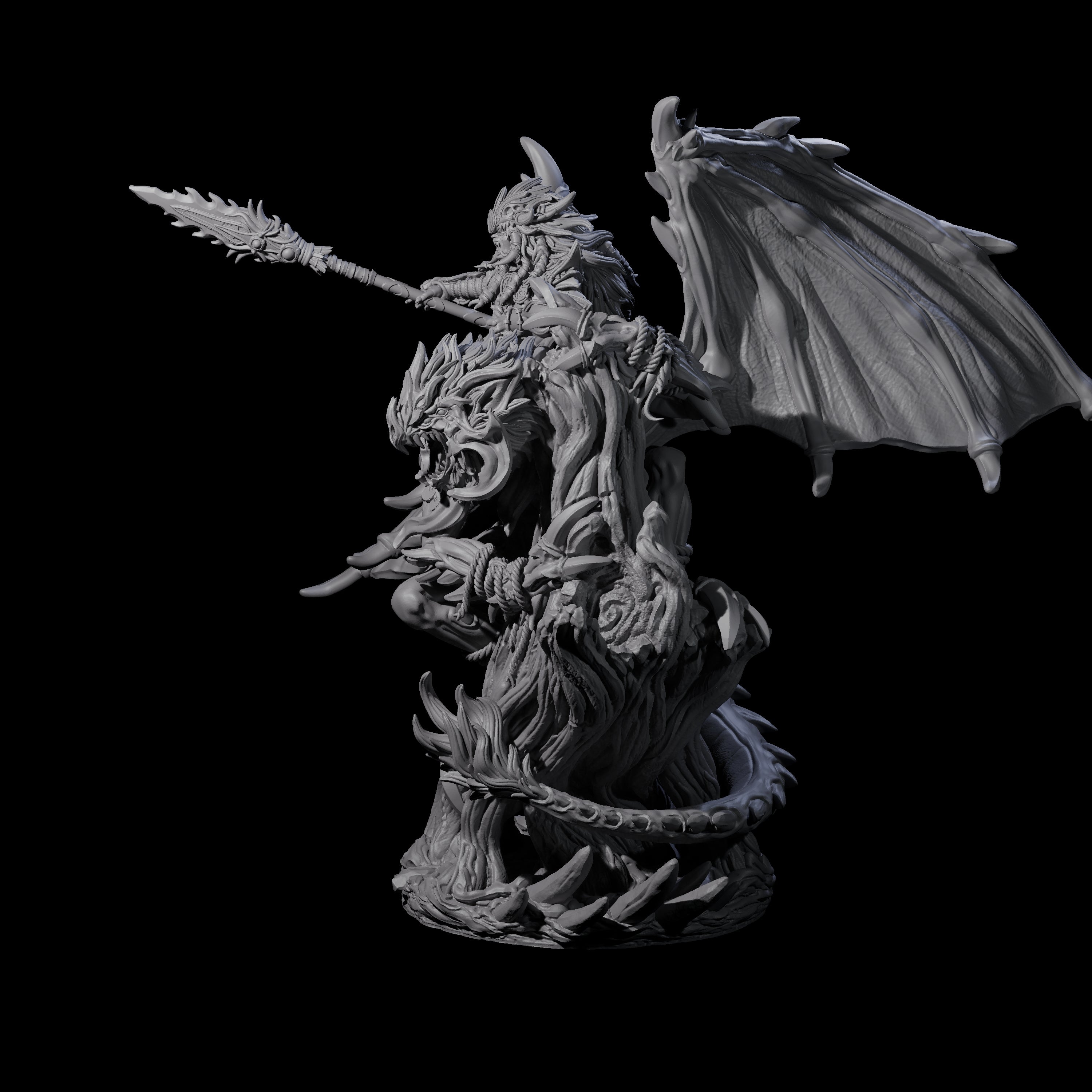 Primal Vampire and Dire Bat Miniature for Dungeons and Dragons, Pathfinder or other TTRPGs