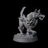 Primordial Direwolf A Miniature for Dungeons and Dragons, Pathfinder or other TTRPGs