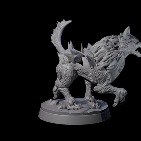 Primordial Direwolf A Miniature for Dungeons and Dragons, Pathfinder or other TTRPGs