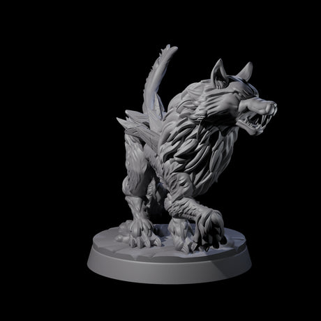 Primordial Direwolf A Miniature for Dungeons and Dragons, Pathfinder or other TTRPGs