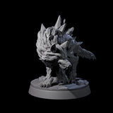 Primordial Direwolf B Miniature for Dungeons and Dragons, Pathfinder or other TTRPGs