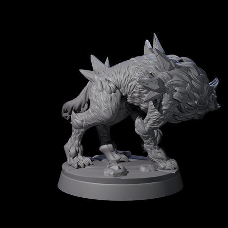 Primordial Direwolf B Miniature for Dungeons and Dragons, Pathfinder or other TTRPGs