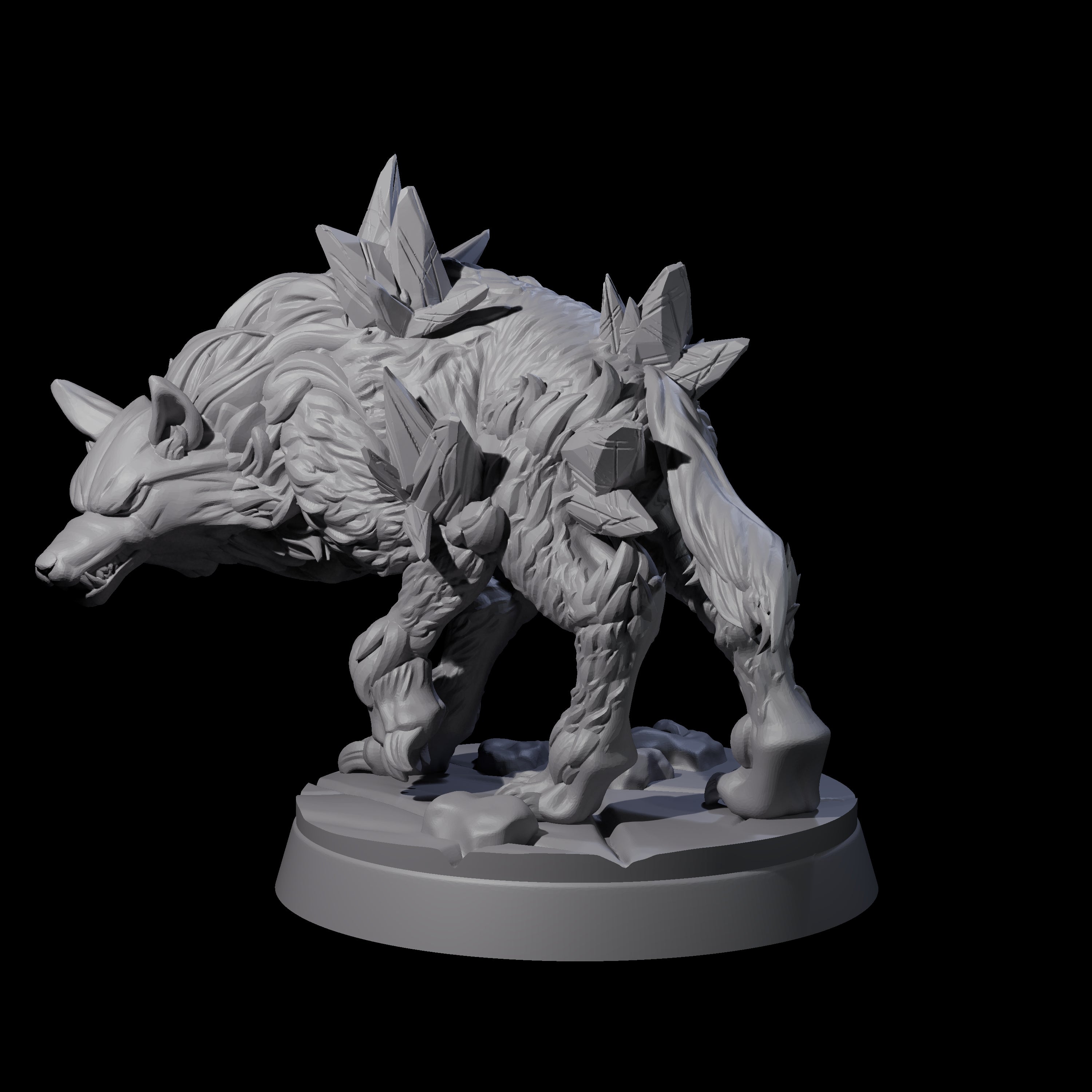 Primordial Direwolf B Miniature for Dungeons and Dragons, Pathfinder or other TTRPGs