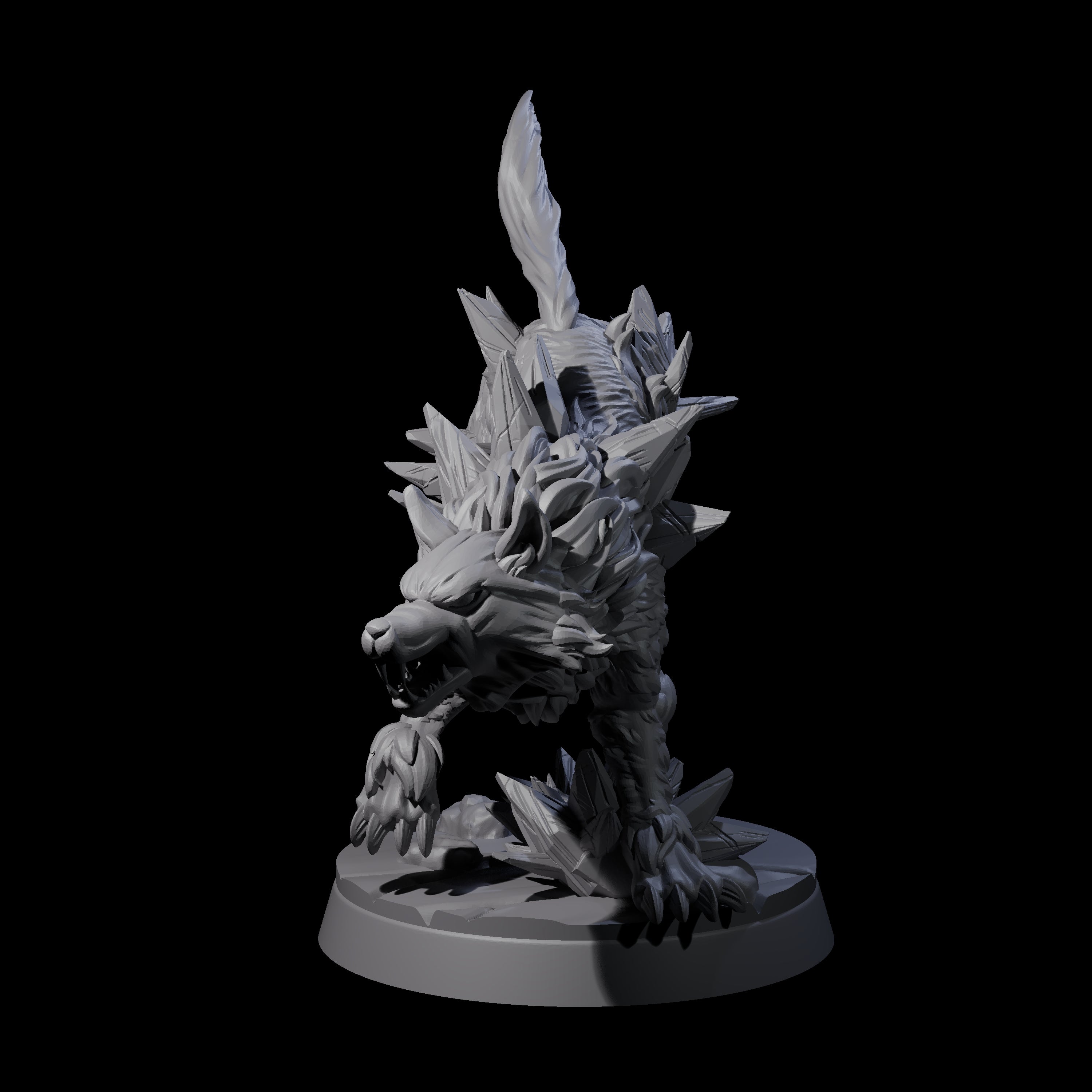 Primordial Direwolf C Miniature for Dungeons and Dragons, Pathfinder or other TTRPGs