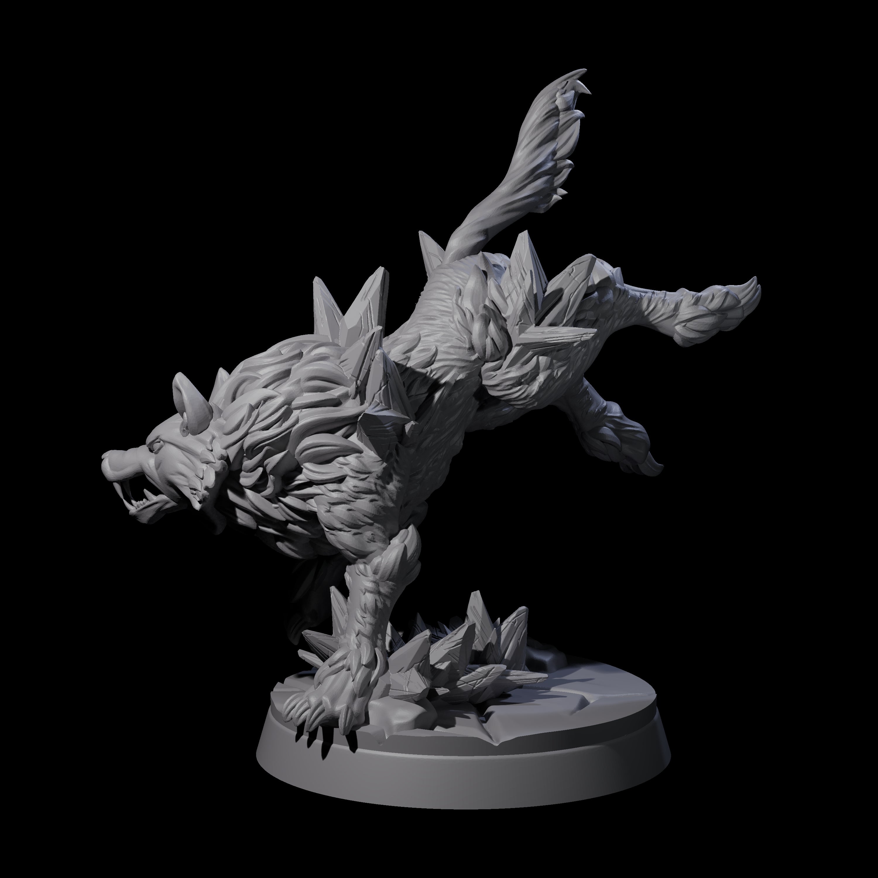 Primordial Direwolf C Miniature for Dungeons and Dragons, Pathfinder or other TTRPGs