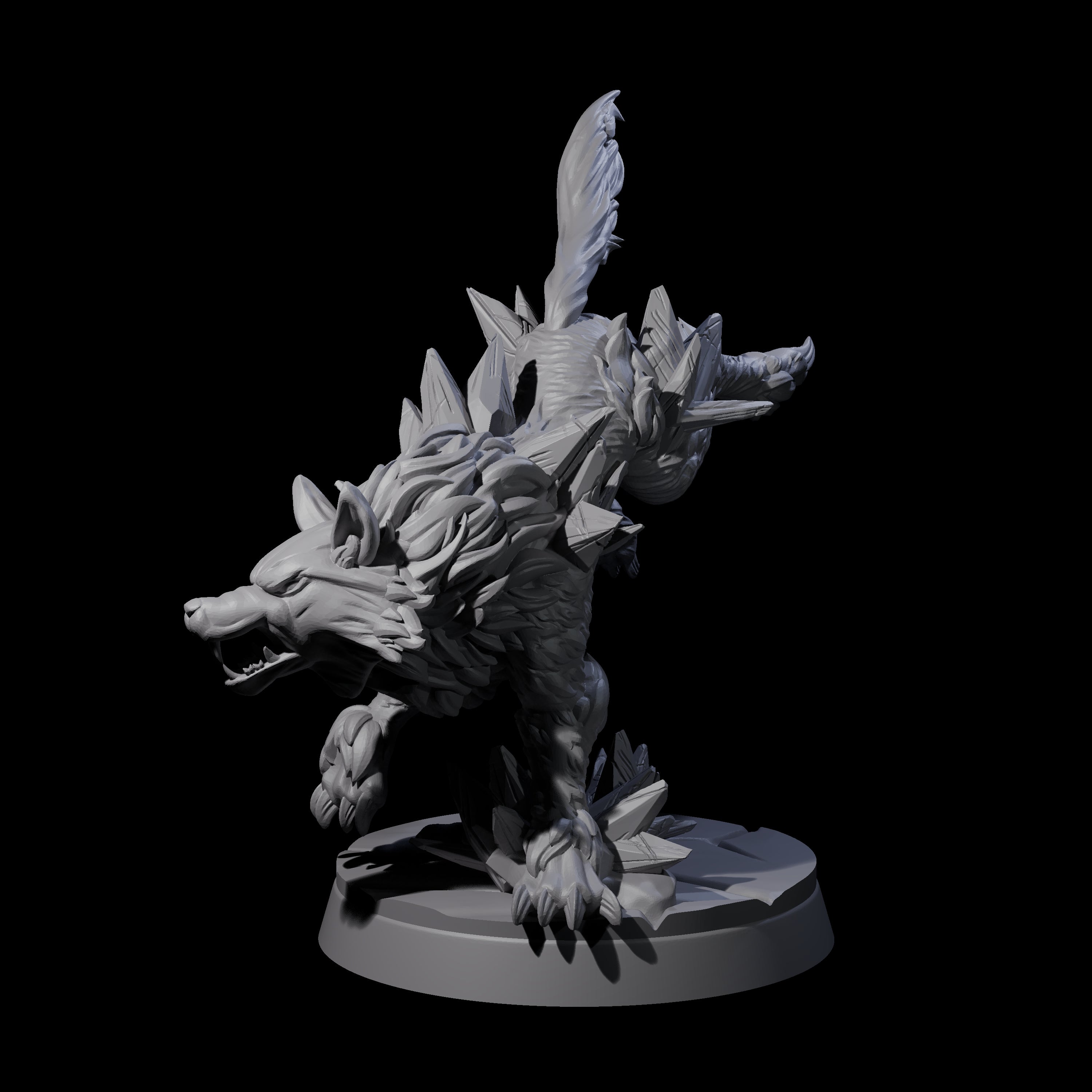 Primordial Direwolf C Miniature for Dungeons and Dragons, Pathfinder or other TTRPGs