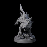 Primordial Direwolf Pack Miniature for Dungeons and Dragons, Pathfinder or other TTRPGs