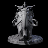 Primordial Woolly Mammoth Miniature for Dungeons and Dragons, Pathfinder or other TTRPGs