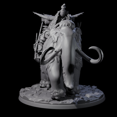 Primordial Woolly Mammoth Miniature for Dungeons and Dragons, Pathfinder or other TTRPGs