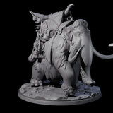 Primordial Woolly Mammoth Miniature for Dungeons and Dragons, Pathfinder or other TTRPGs