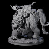 Primordial Woolly Mammoth Miniature for Dungeons and Dragons, Pathfinder or other TTRPGs