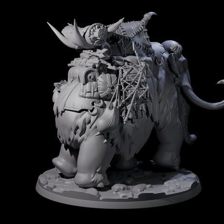 Primordial Woolly Mammoth Miniature for Dungeons and Dragons, Pathfinder or other TTRPGs