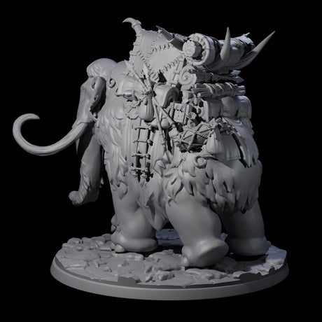 Primordial Woolly Mammoth Miniature for Dungeons and Dragons, Pathfinder or other TTRPGs
