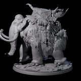 Primordial Woolly Mammoth Miniature for Dungeons and Dragons, Pathfinder or other TTRPGs