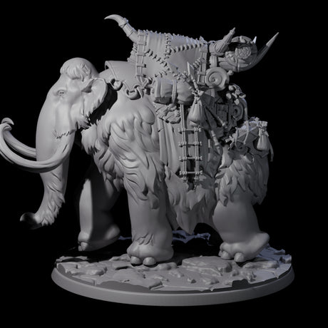 Primordial Woolly Mammoth Miniature for Dungeons and Dragons, Pathfinder or other TTRPGs