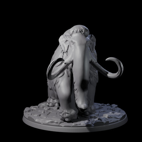 Primordial Woolly Mammoth Miniature for Dungeons and Dragons, Pathfinder or other TTRPGs