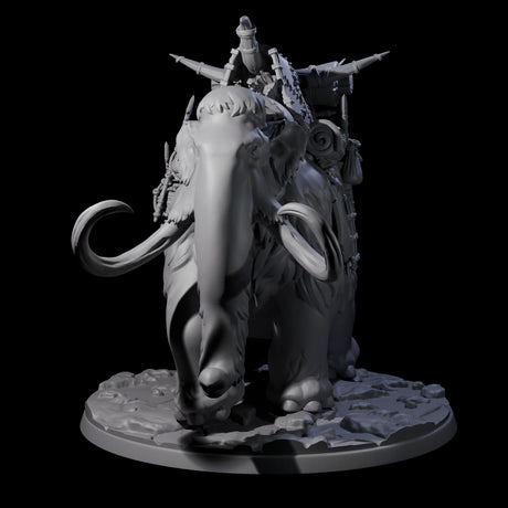 Primordial Woolly Mammoth Miniature for Dungeons and Dragons, Pathfinder or other TTRPGs