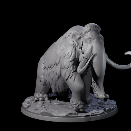 Primordial Woolly Mammoth Miniature for Dungeons and Dragons, Pathfinder or other TTRPGs