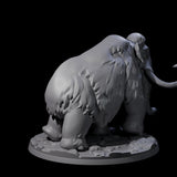 Primordial Woolly Mammoth Miniature for Dungeons and Dragons, Pathfinder or other TTRPGs