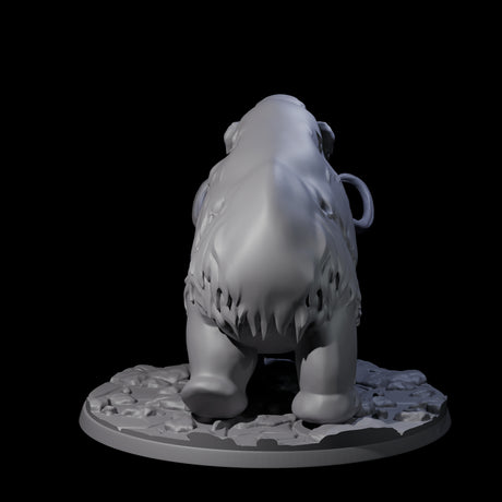 Primordial Woolly Mammoth Miniature for Dungeons and Dragons, Pathfinder or other TTRPGs
