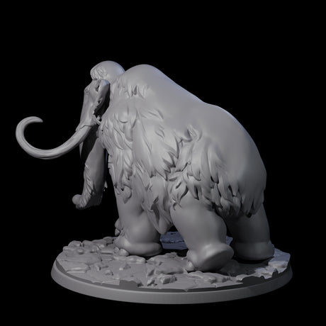 Primordial Woolly Mammoth Miniature for Dungeons and Dragons, Pathfinder or other TTRPGs