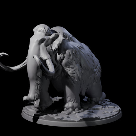 Primordial Woolly Mammoth Miniature for Dungeons and Dragons, Pathfinder or other TTRPGs