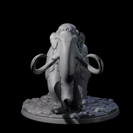 Primordial Woolly Mammoth Miniature for Dungeons and Dragons, Pathfinder or other TTRPGs