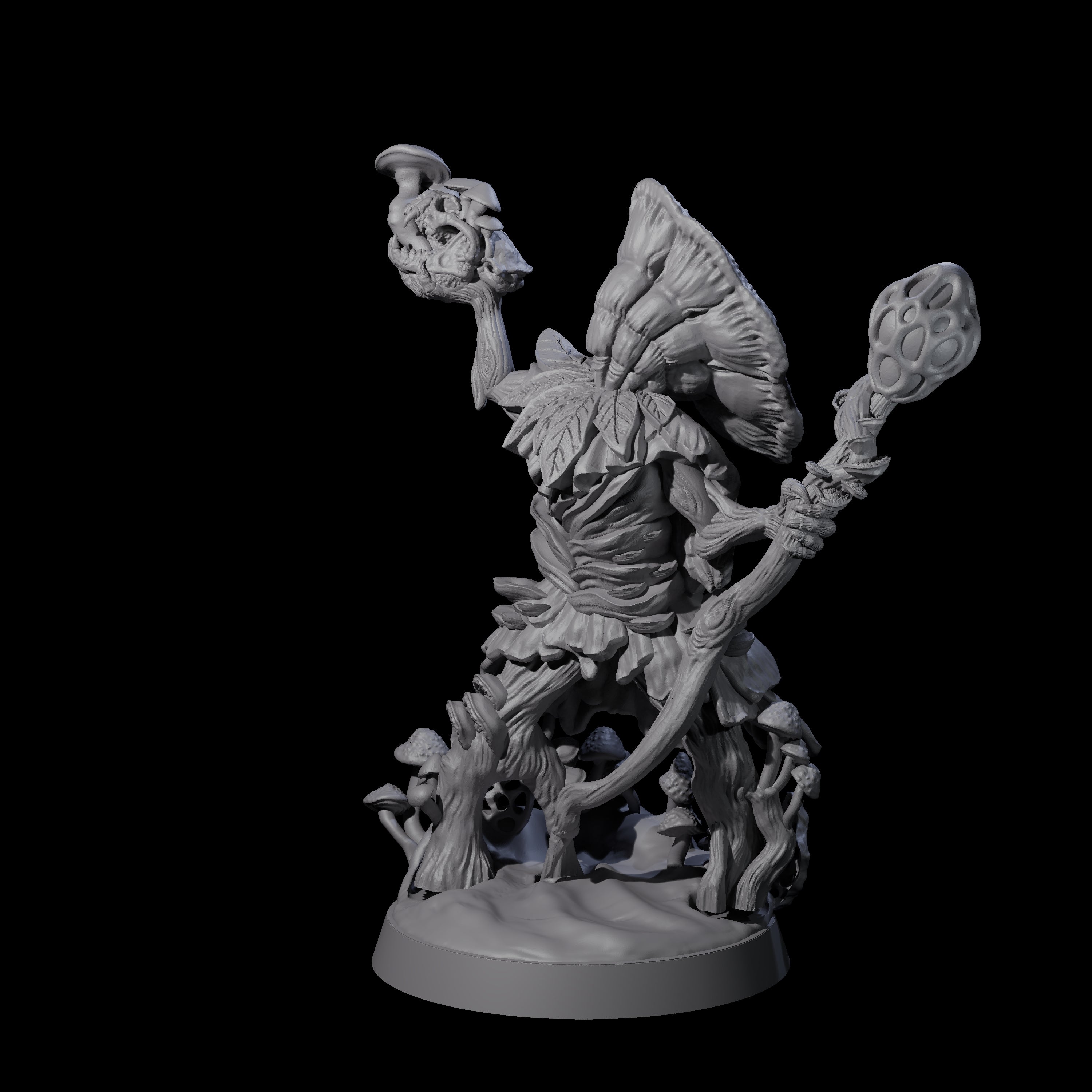 Proclaiming Myconid Herald Miniature for Dungeons and Dragons, Pathfinder or other TTRPGs