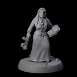 Proselytising Nun Miniature for Dungeons and Dragons, Pathfinder or other TTRPGs