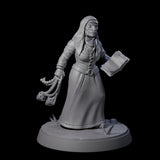 Proselytising Nun Miniature for Dungeons and Dragons, Pathfinder or other TTRPGs