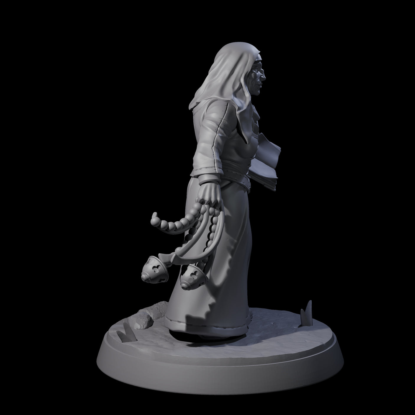 Proselytising Nun Miniature for Dungeons and Dragons, Pathfinder or other TTRPGs