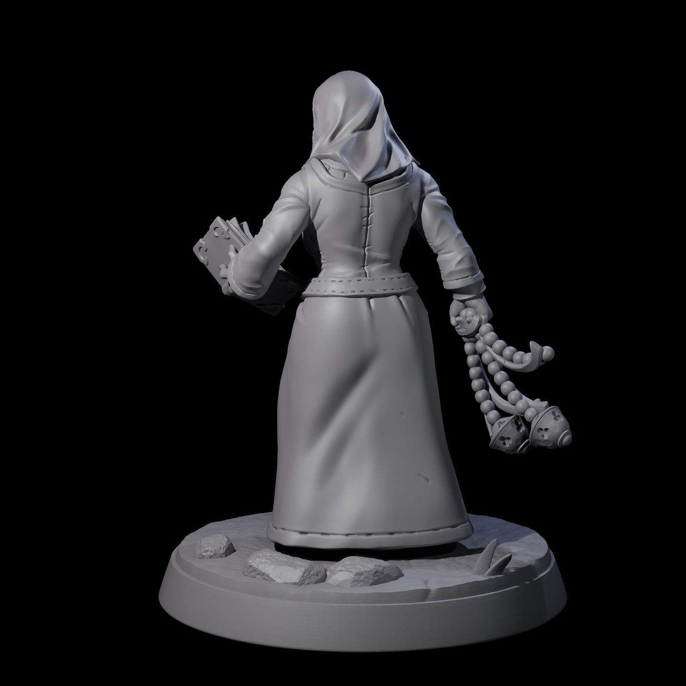 Proselytising Nun Miniature for Dungeons and Dragons, Pathfinder or other TTRPGs
